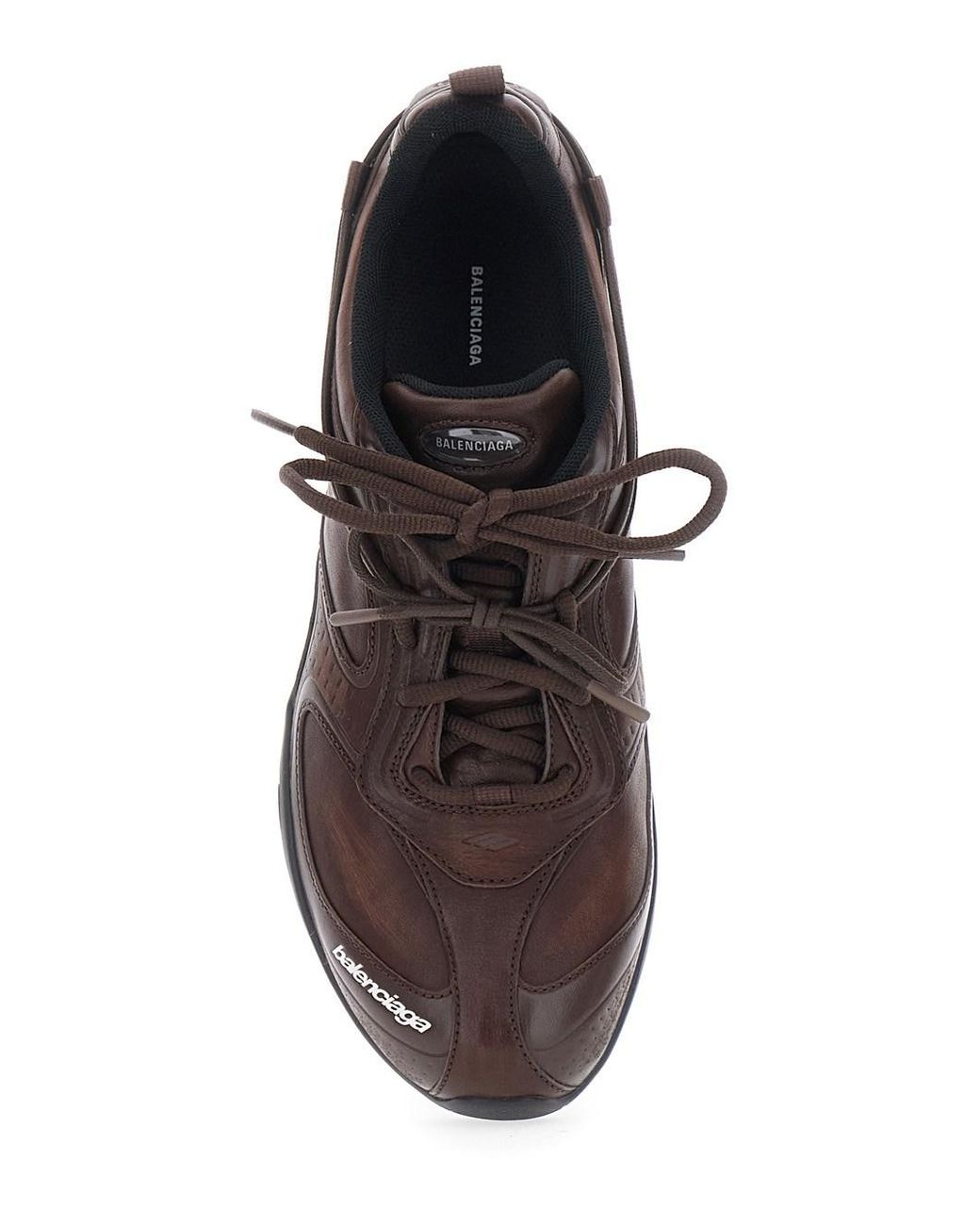 Balenciaga Brown Radar Logo Sneakers for men