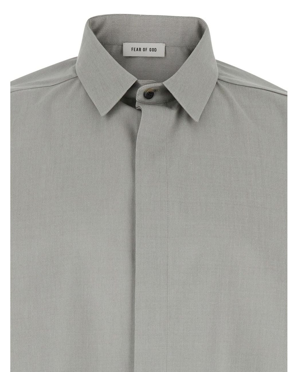 Fear Of God Gray Shirt With Classic Collar for men