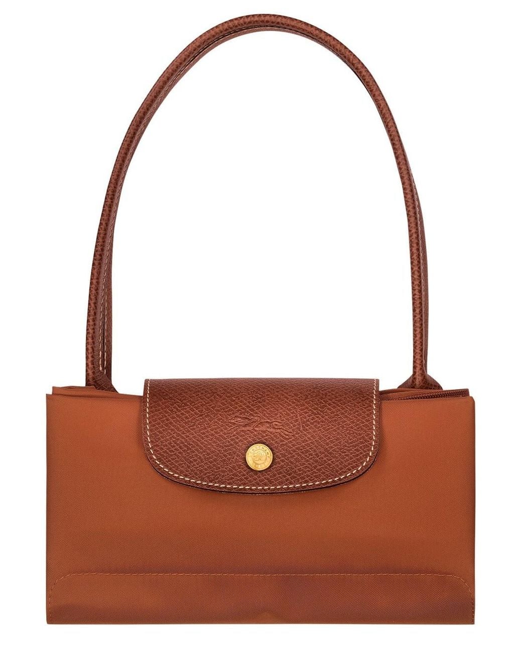 Longchamp Brown Le Pliage Original Recycled Canvas Tote Bag With Logo, 31 X 30 X 19 Cm