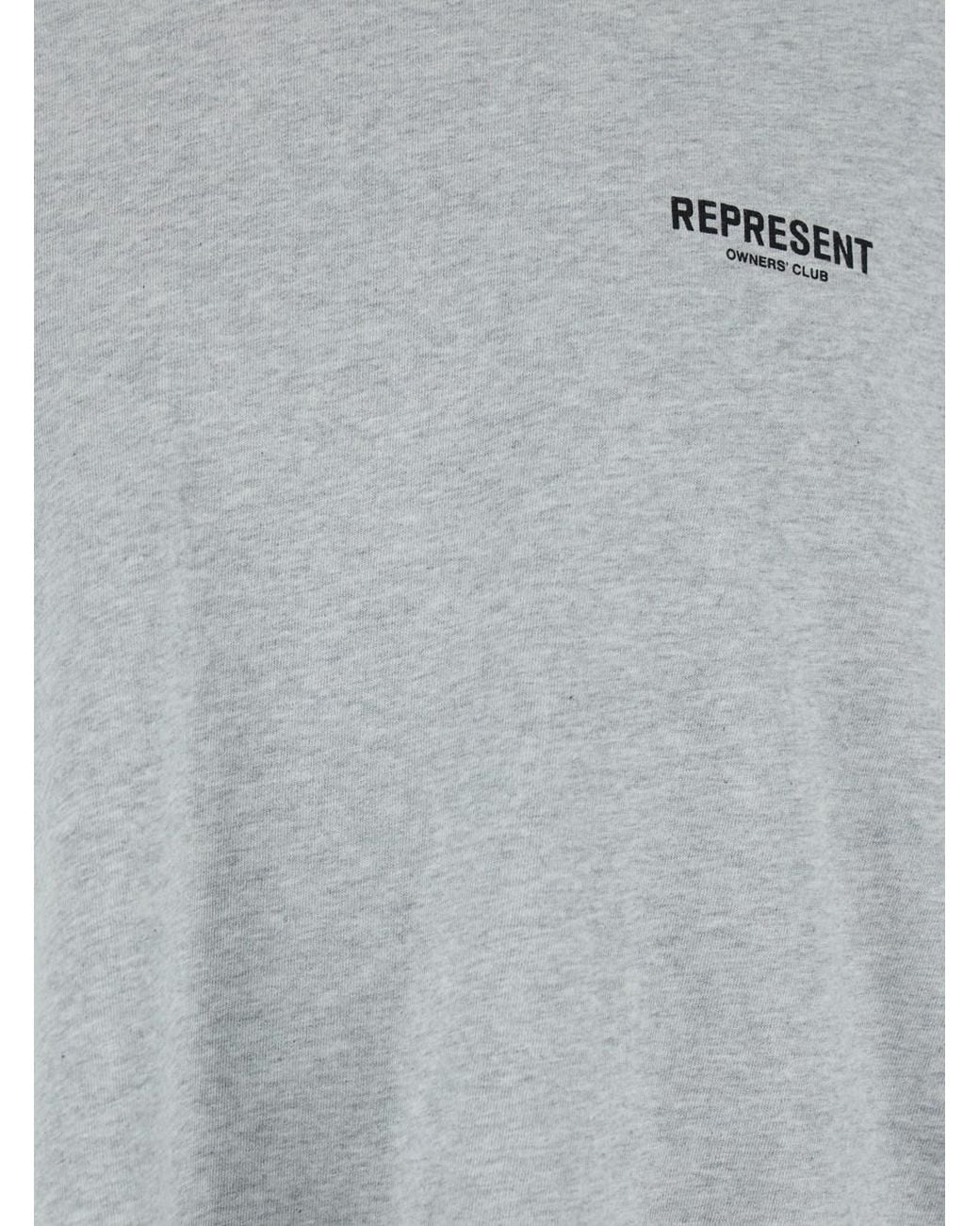 Represent Gray T-Shirt Cotton for men