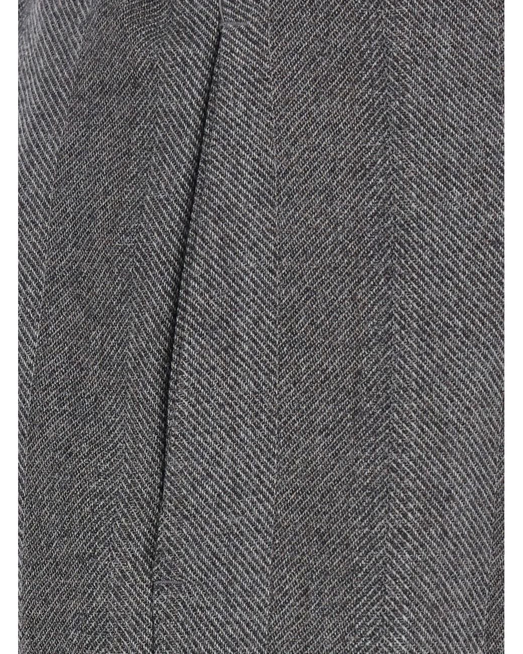 PT Torino Gray 'Lorenza' Pants With Belt Loops