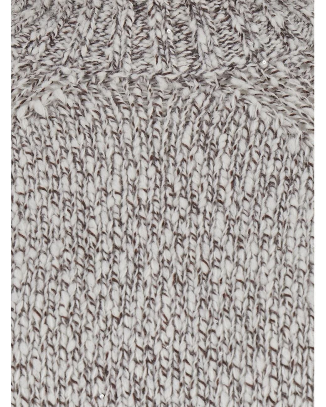 Antonelli Gray Aspromonte Sweater With V-Neck And Long Sleeves
