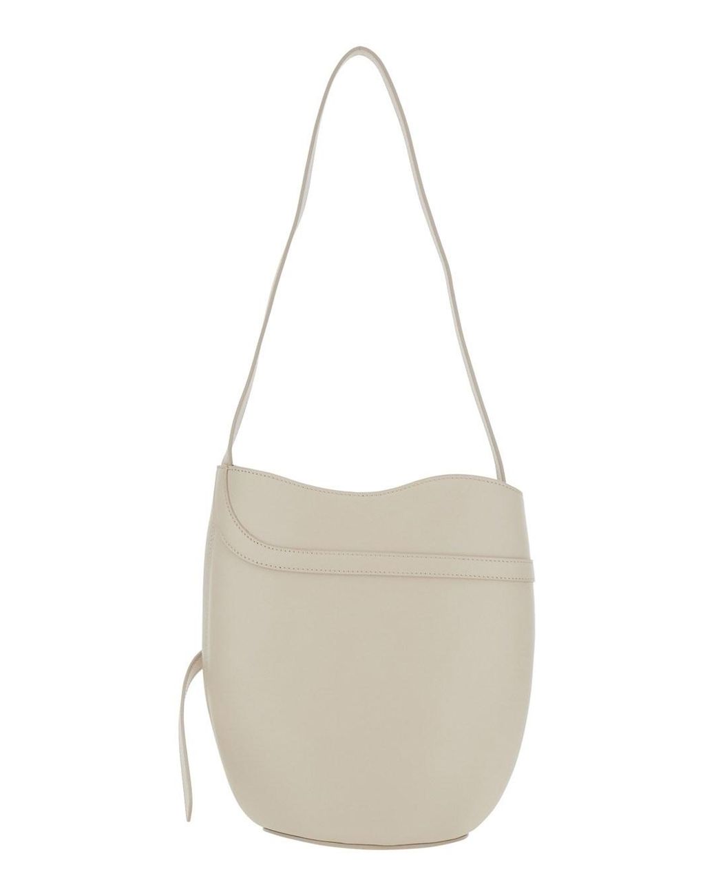 Liffner White Shoulder Bag With Adjustable Strap