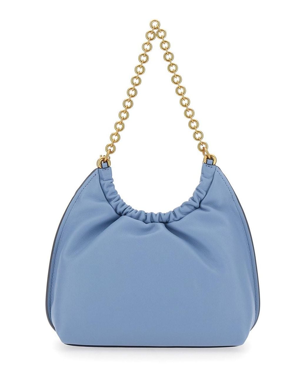 MICHAEL Michael Kors Blue 'Indie Small' Shoulder Bag With Chain
