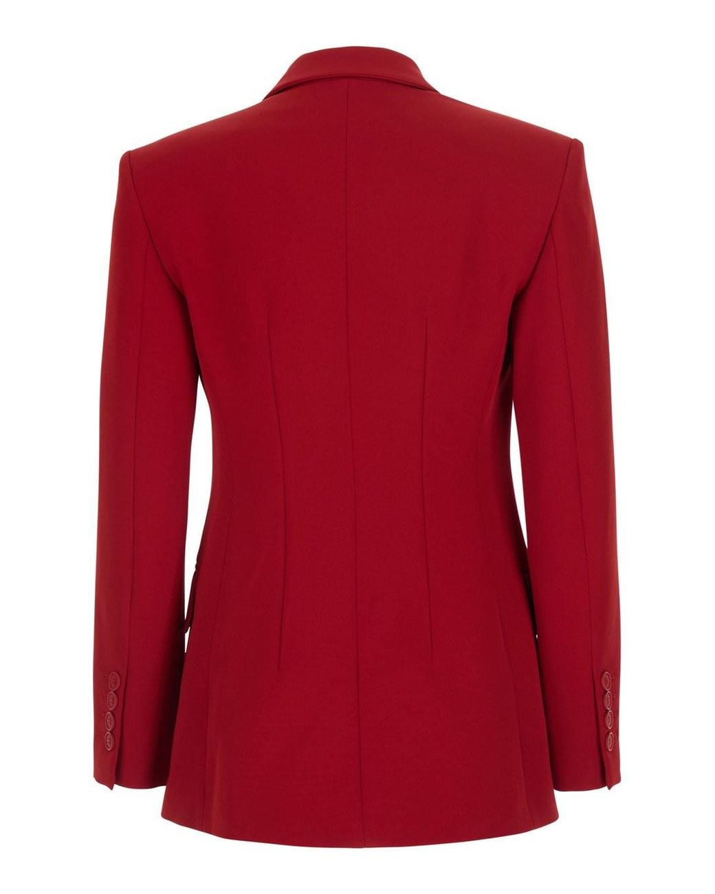 Le Plain Red Double-Breasted Jacket With Peak Revers