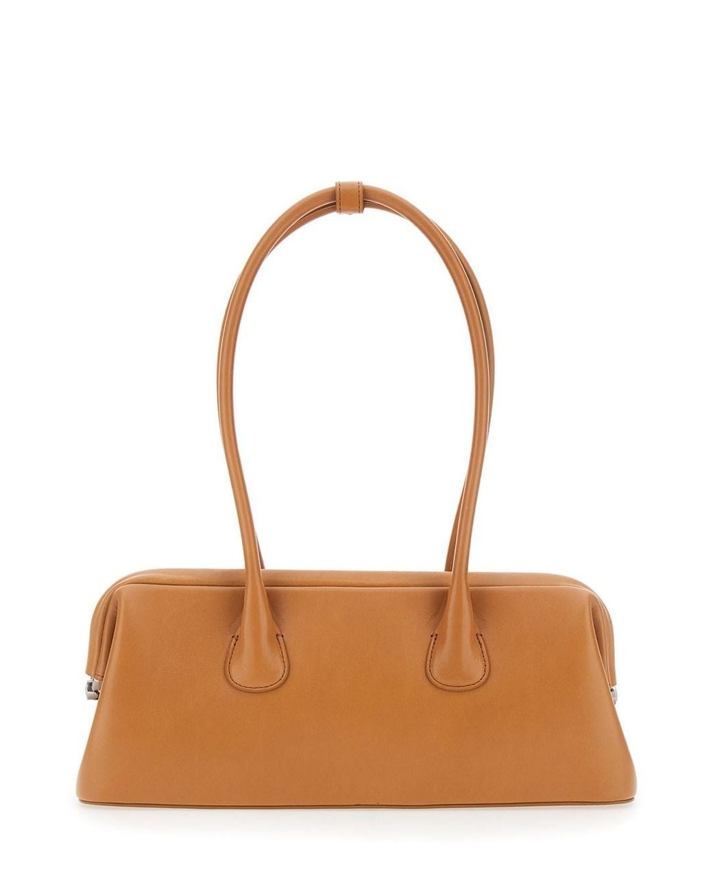 OSOI Brown 'Boat Wide Mini' Shoulder Bag With Round Handles And Logo L