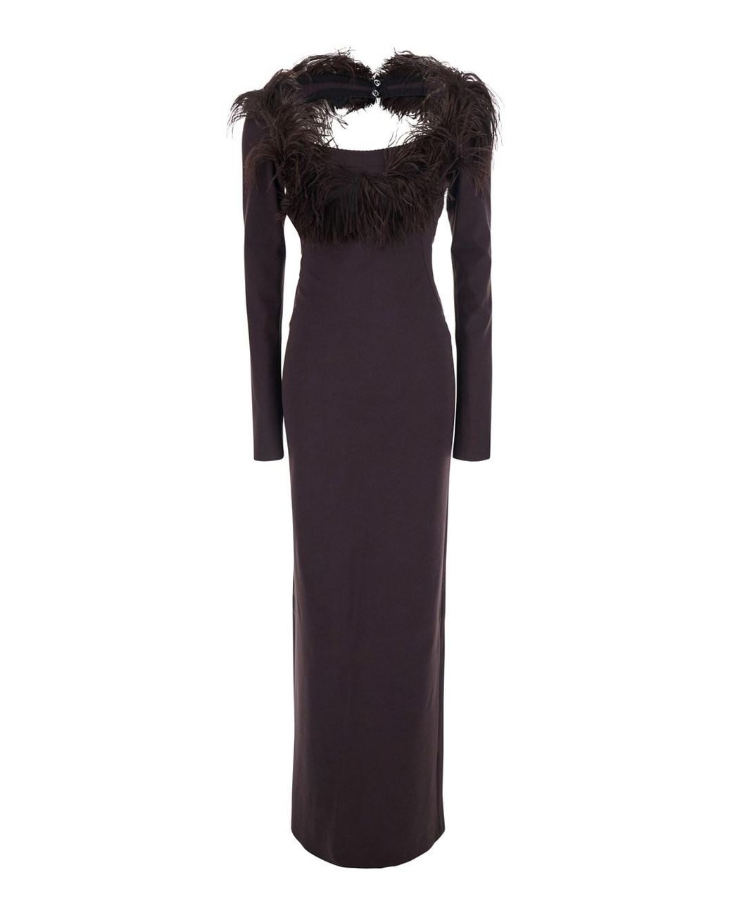 The Attico Black Long Cotton Dress