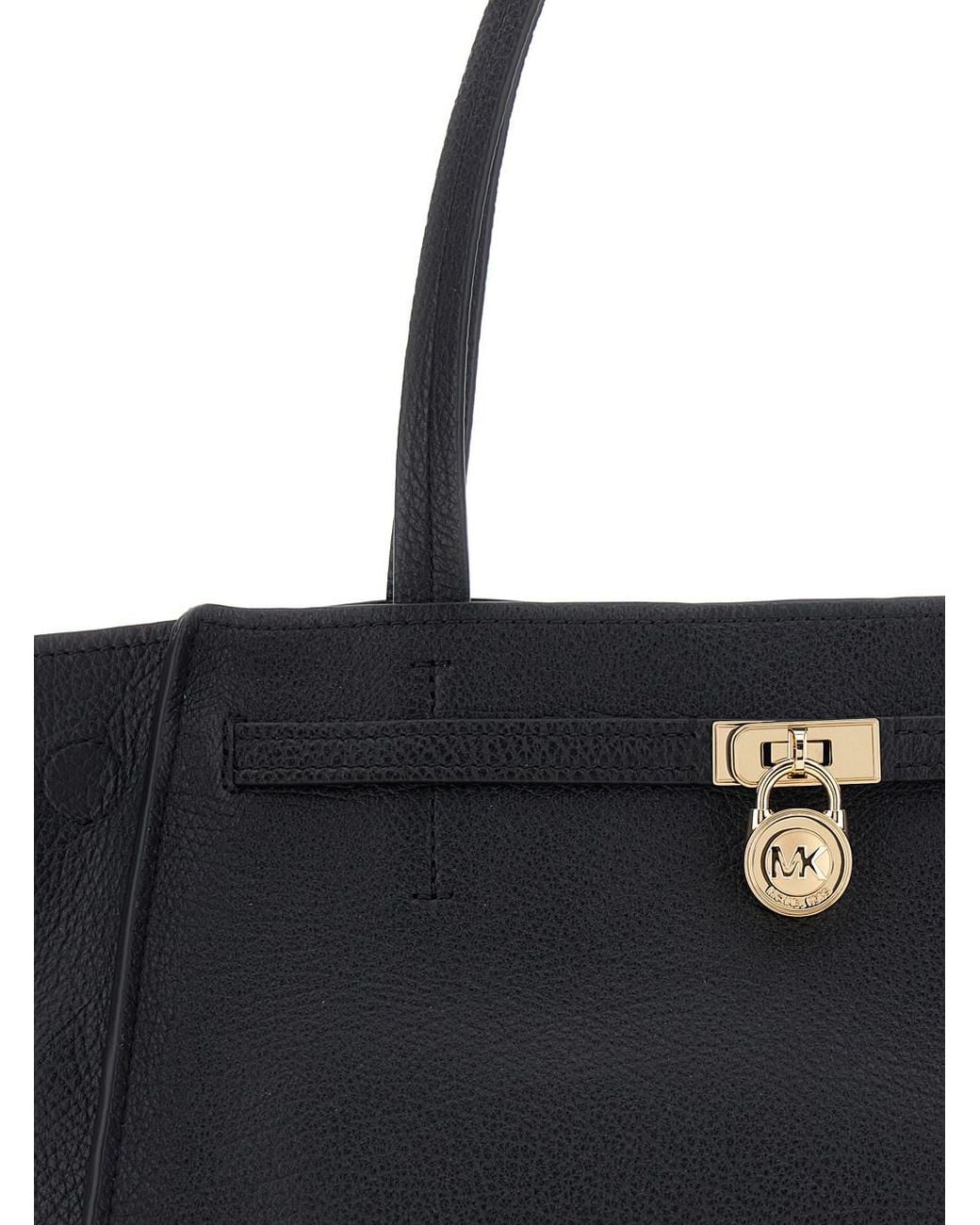 MICHAEL Michael Kors Black Hamilton Moderne Lg East West Fold Tote With Eleg