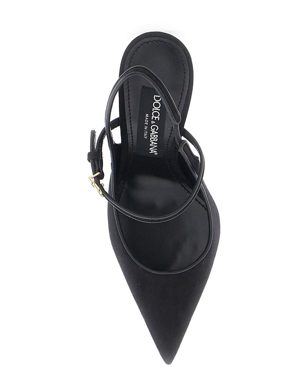 Dolce & Gabbana Black Slingback Pumps Suede