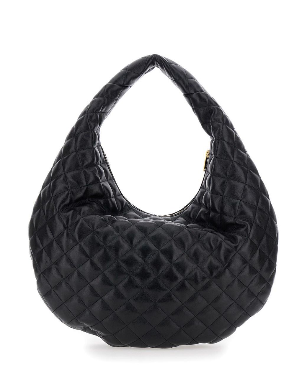 Saint Laurent Black Shoulder Bag 'Ysl Bo Icare Hobo' With Simple Design
