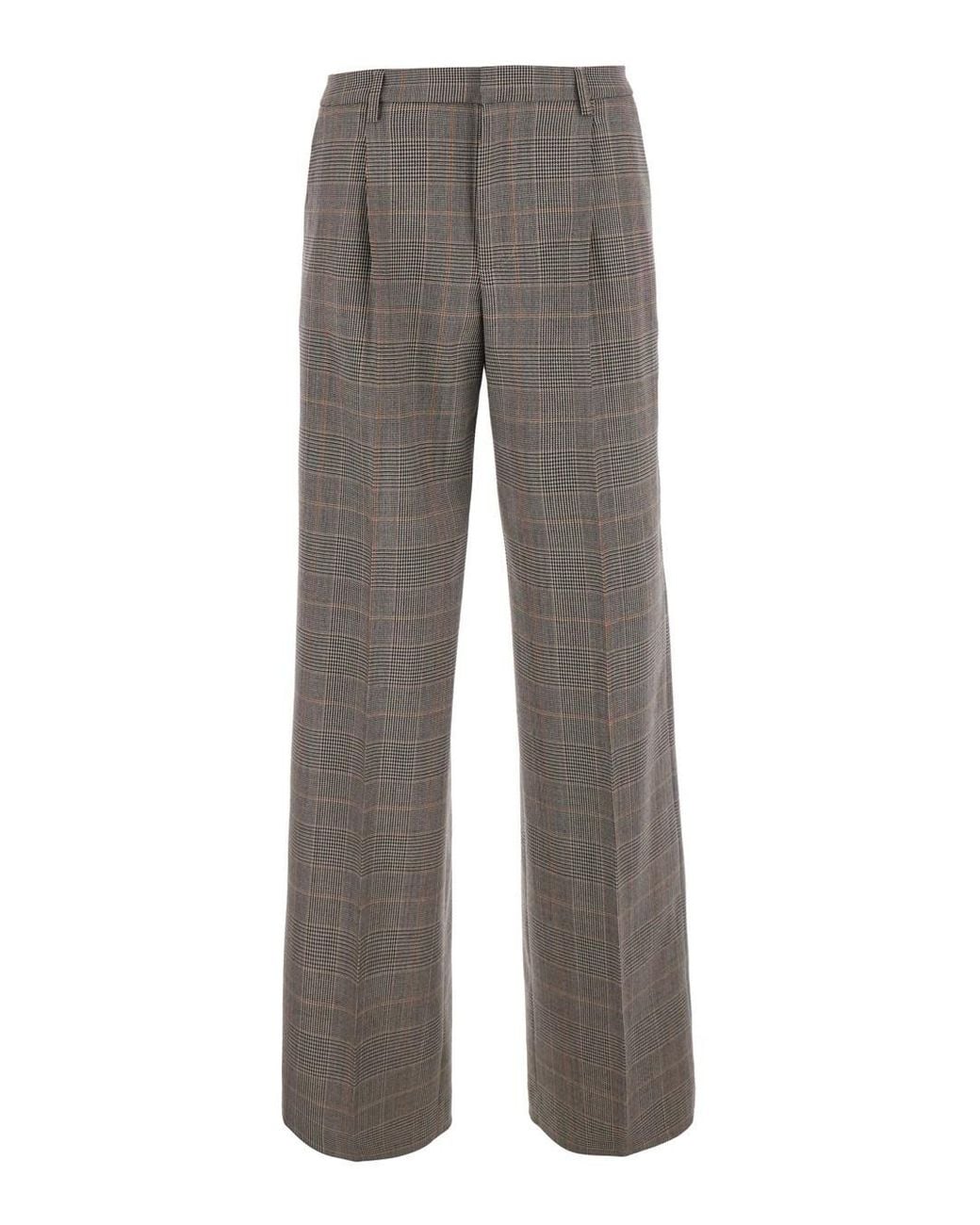 PT Torino Gray Wool Pants With Silk Finish And Stretch Fabric For Wom