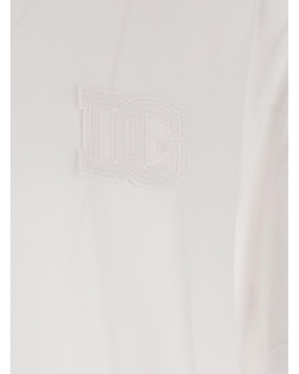 Dolce & Gabbana White Manica Corta Logo Dg for men