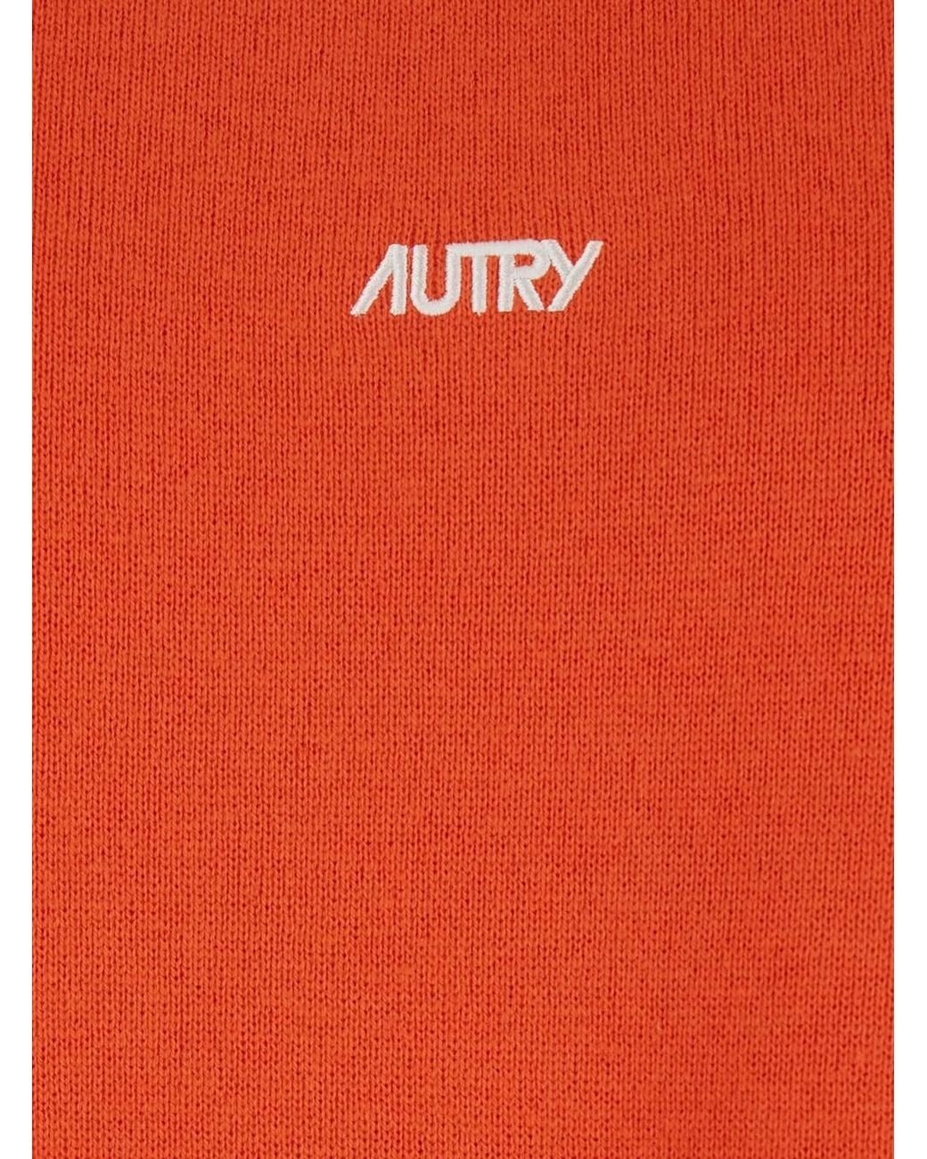 Autry Orange Polo-Neck Sweater for men