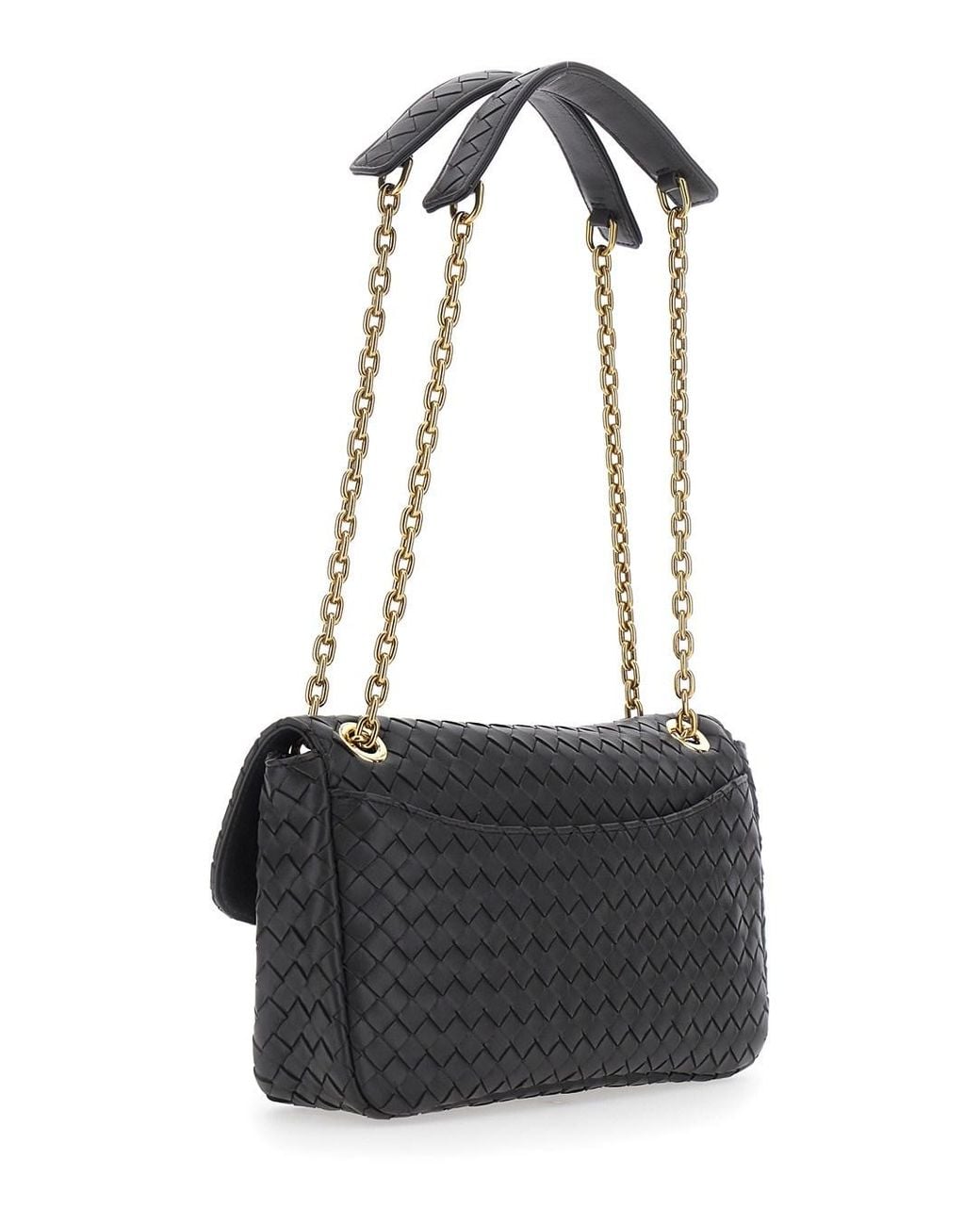 Bottega Veneta Black Madison Small Intrecciato Nappa Fluffy