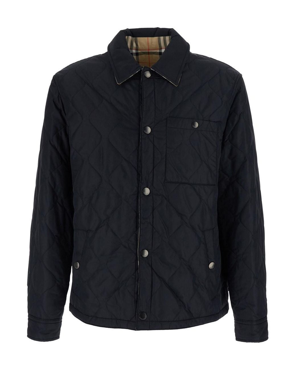 Burberry Blue Jacket Brighton Polyamide Coat for men