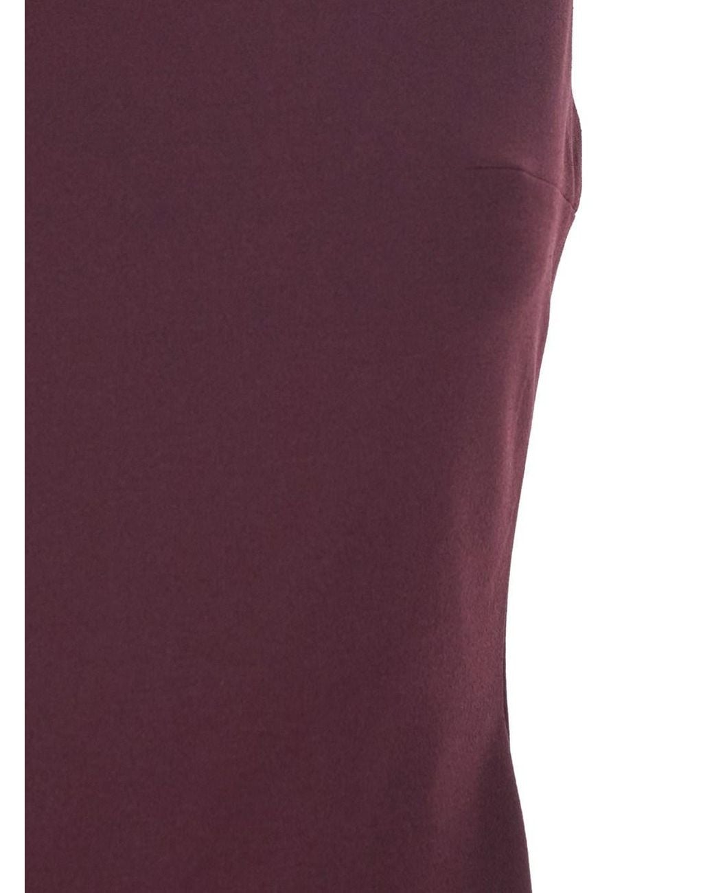 Solace London Purple Bordeaux Long Dress With Square Neckline And Cut Out On The Back
