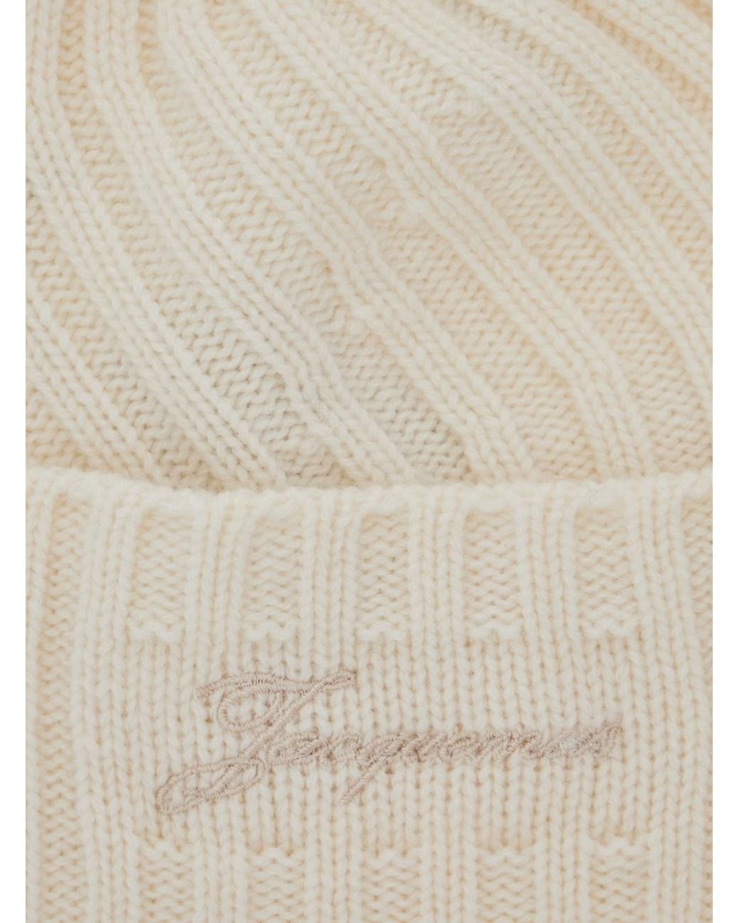 Jacquemus Natural Beanie With Turn-Up Brim for men