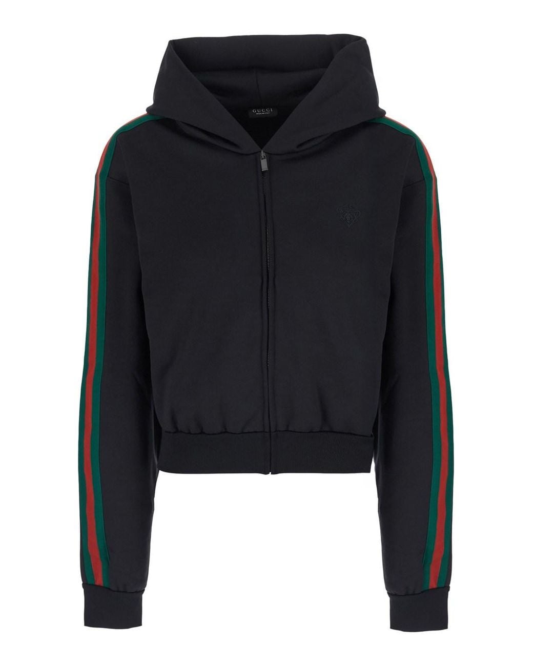 Gucci Blue Zip Sweat Cotton Stretch Jersey