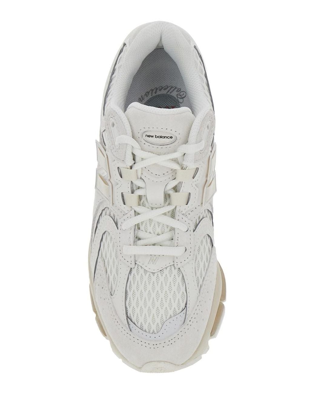 New Balance White U1954 Tech Fabric Sneaker With Rubber Sole