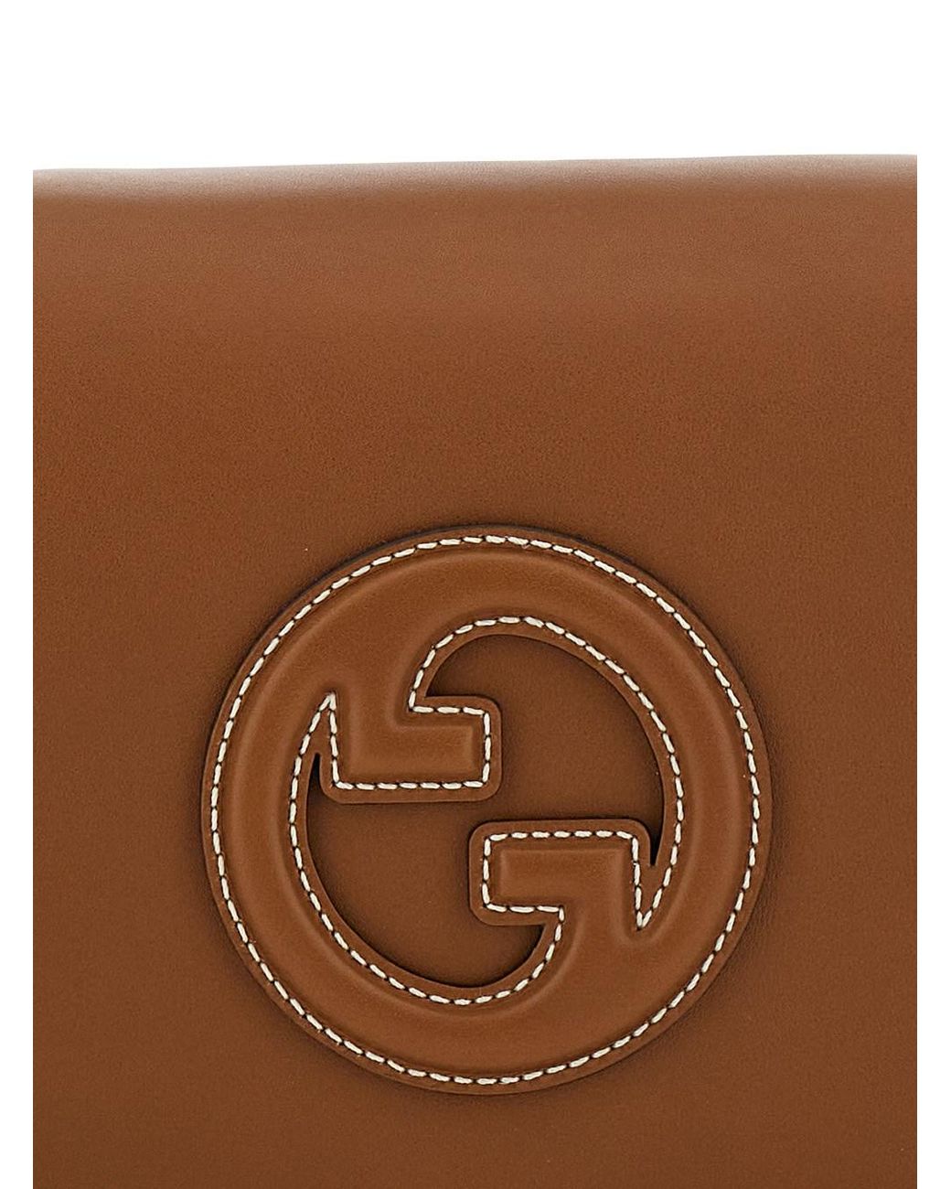 Gucci Brown 'Blondie' Handbag With Logo Detail On Front
