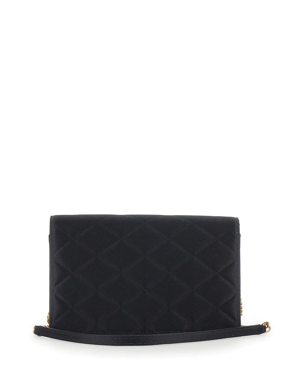 Saint Laurent Black Crossbody Bag With Chain Strap And Cassandre Plaqu