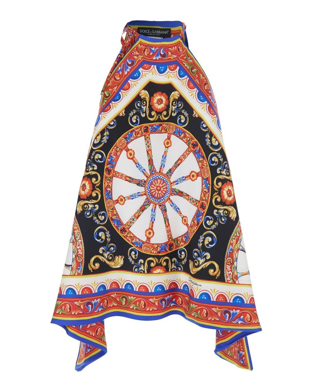 Dolce & Gabbana White Sleeveless Silk Top Tops