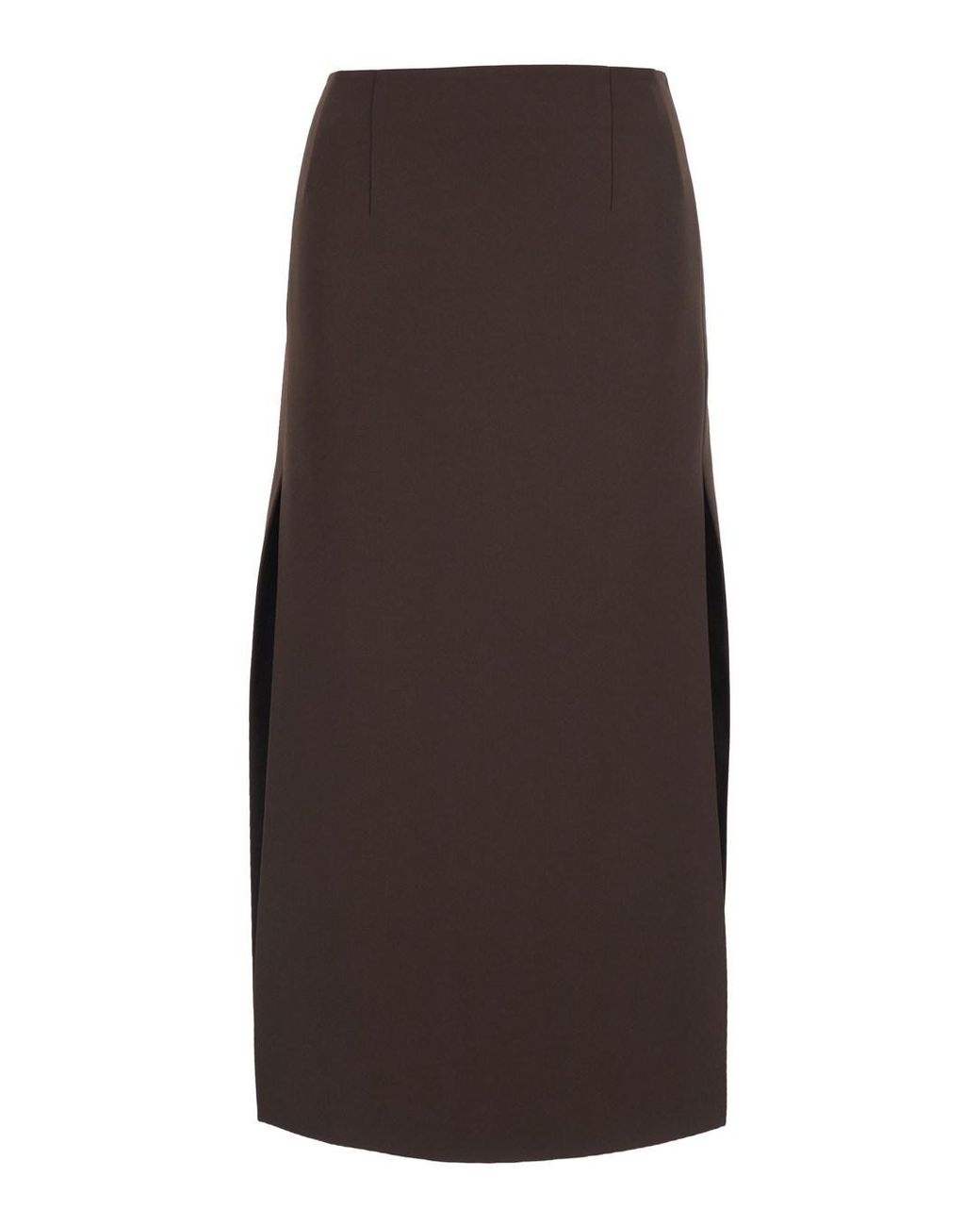 Gonna Con Chiusura Con Zip Sul Retro E Spacchi Laterali di Le Plain in Brown