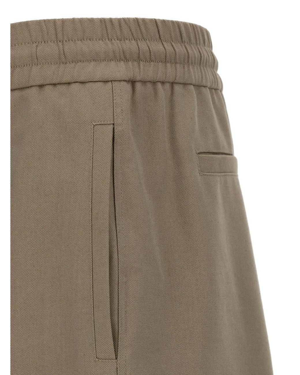 McQueen Natural Cargo Pants With Elastic Waistband for men