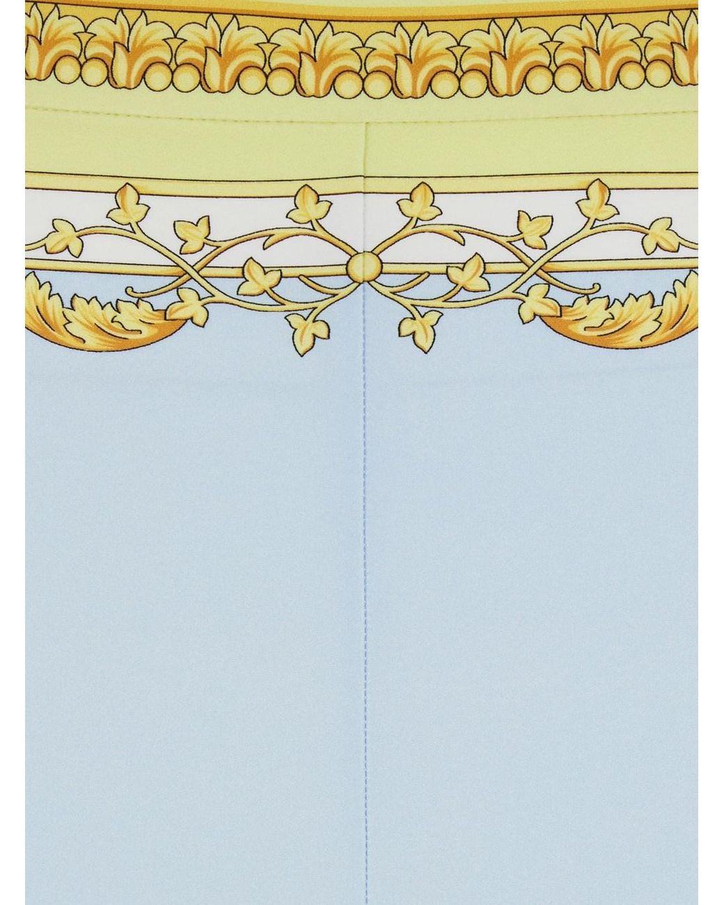 Versace Blue Leggings With All-Over Geometric Print