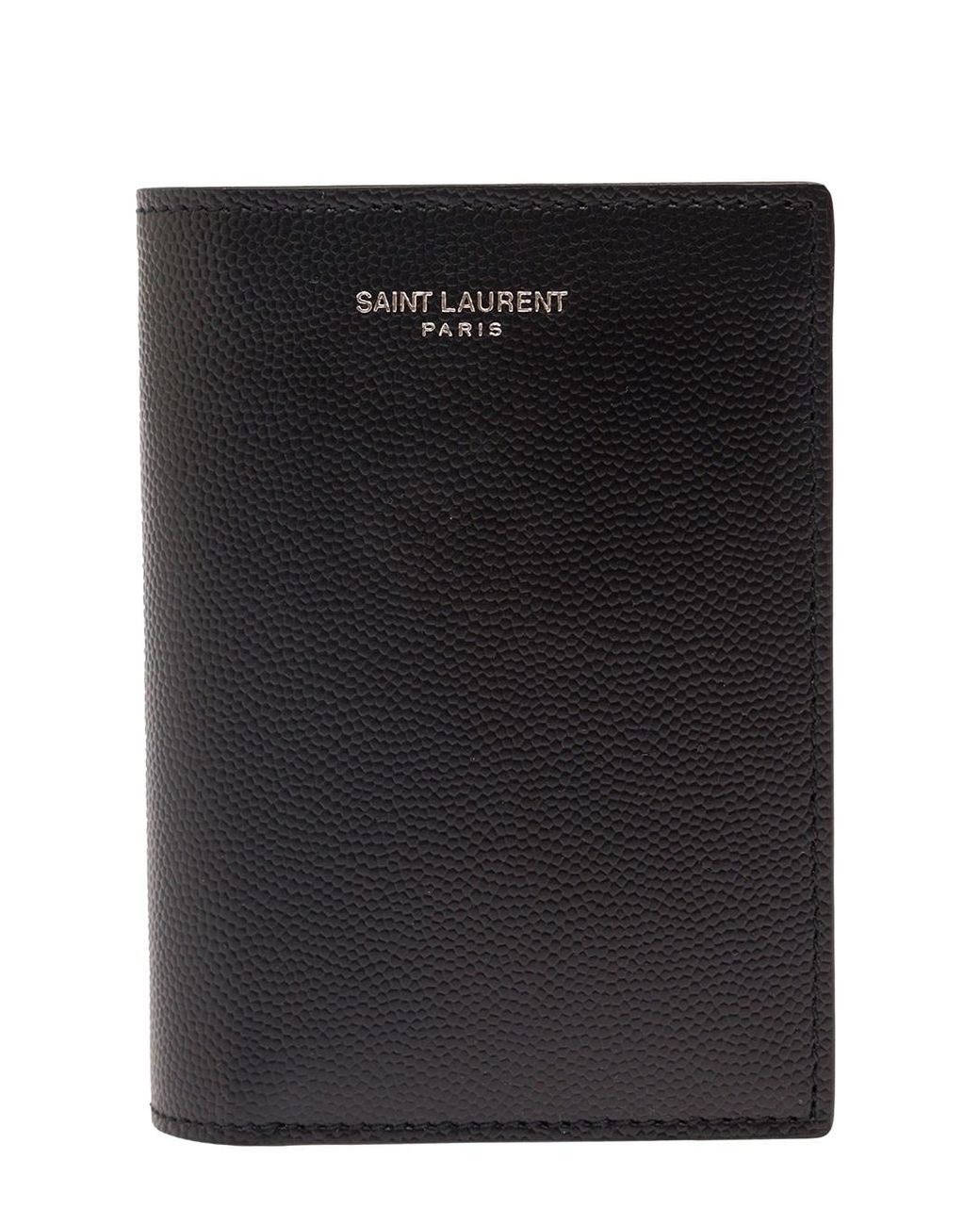 Saint Laurent Black Card-Holder With Embossed Logo for men