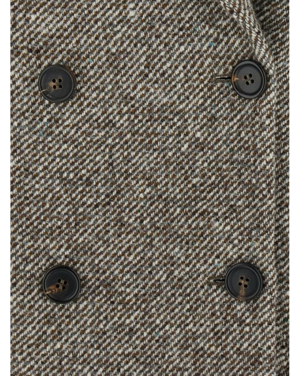 Brunello Cucinelli Green Double-Breasted Jacket With Peak Revers