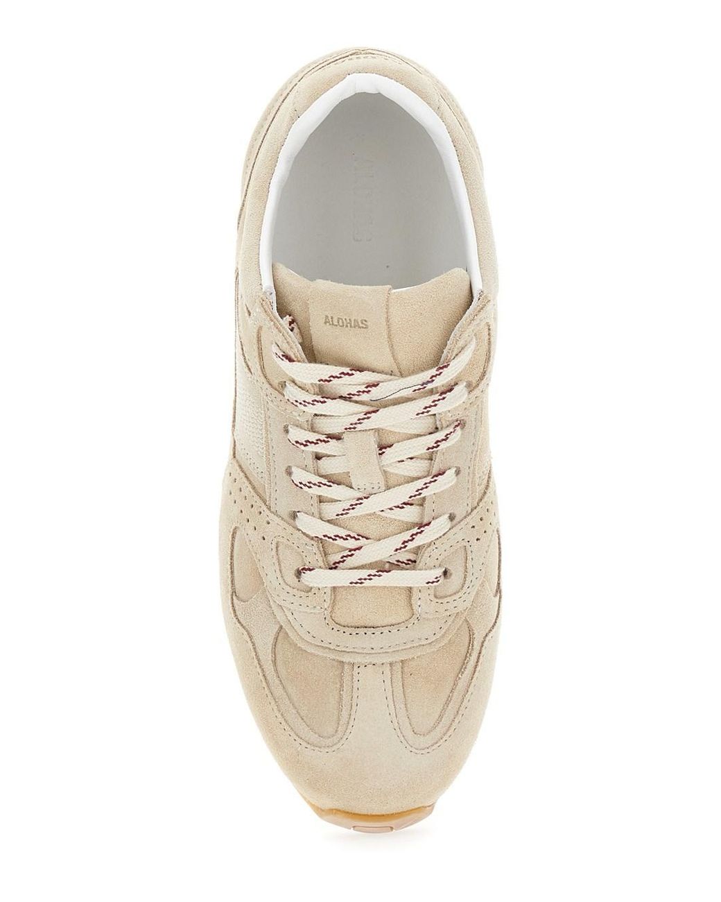 Alohas White Tb.56 Suede Cream Leather Sneakers