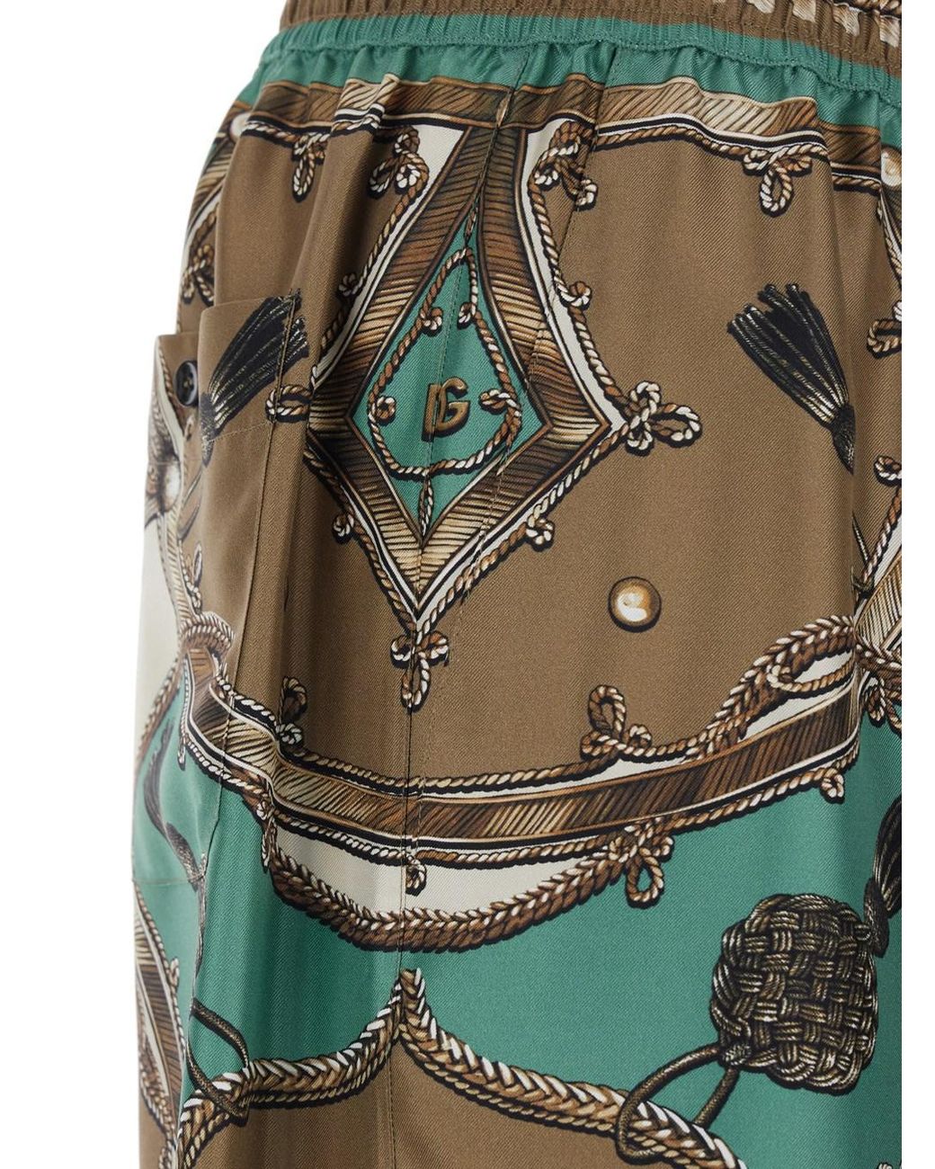 Dolce & Gabbana Blue Dolce & Gabbana Seta Stampata Foulard for men