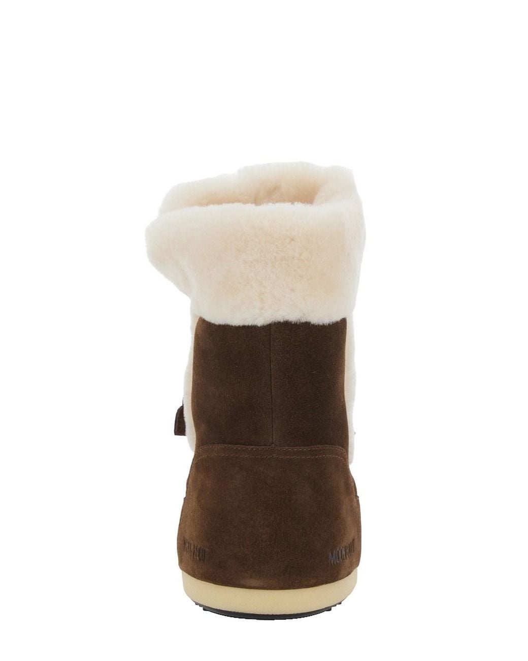 Moon Boot Brown Evc Fairy Mini Ankle Boots With Tech Fabric And Rubber Sole