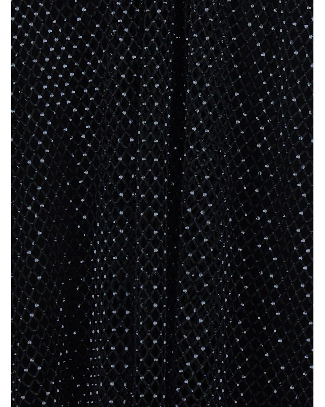 Sportmax Black Top With Mesh And Rhinestones, Shell: Polyester Tops