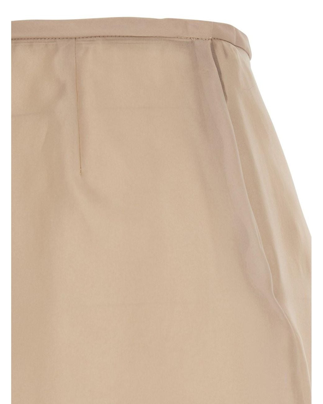 Le Plain Natural Tech Fabric Layered Design Midi Skirt For
