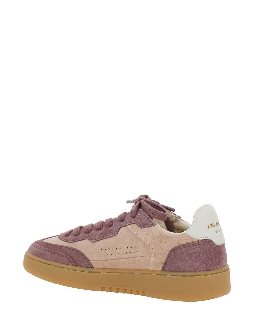 Axel Arigato Brown 'Dice T-Toe' Low Top Sneakers With Contrasting Heel With Logo Lettering