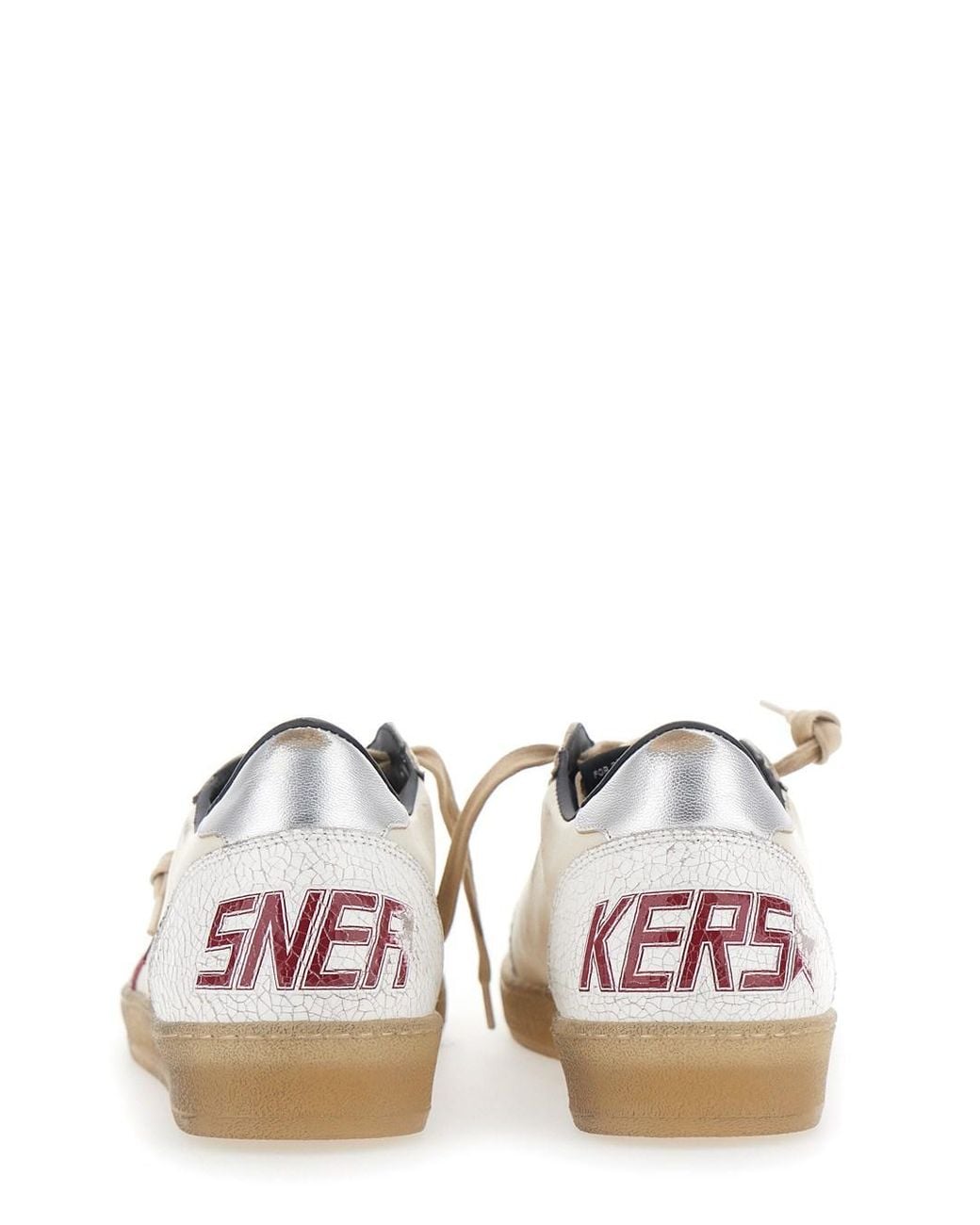Golden Goose Deluxe Brand Natural Ballstar Sneakers With Sheep, Cow, And Goat for men