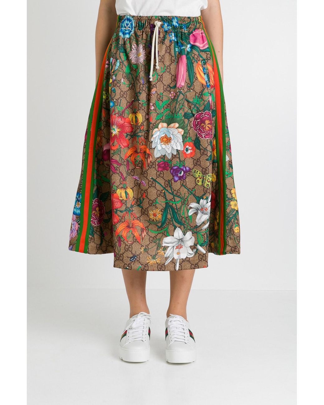 スカート GUCCI COTTON JERSEY SKIRT WITH WEB DETAIL 810391_XJG1A_9692_001_100_0000