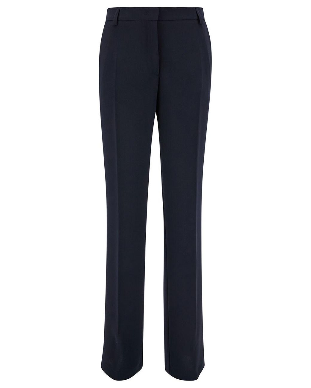 Le Plain Blue Straight Pants With Concealed Closure