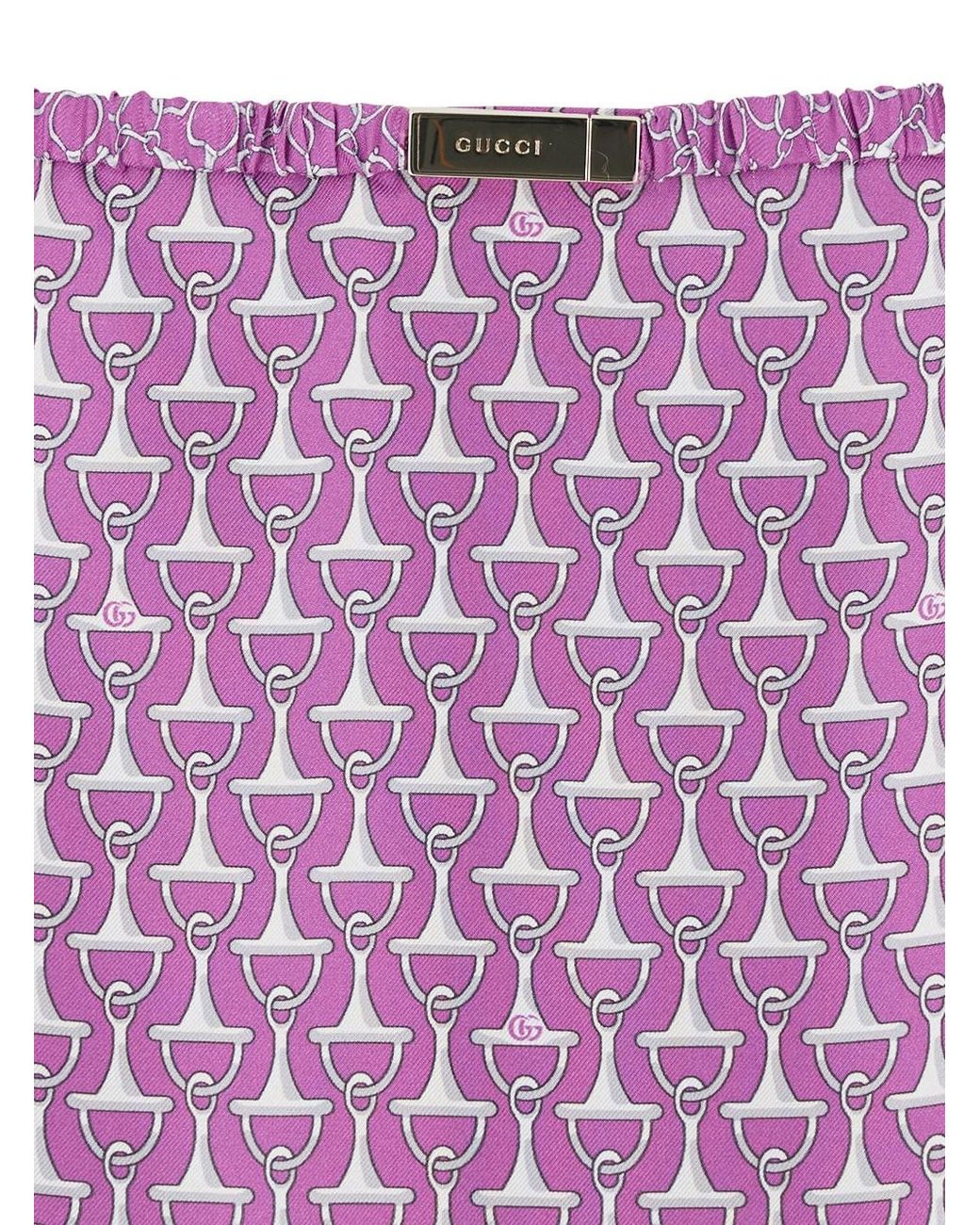Gucci Purple Skirt Silk
