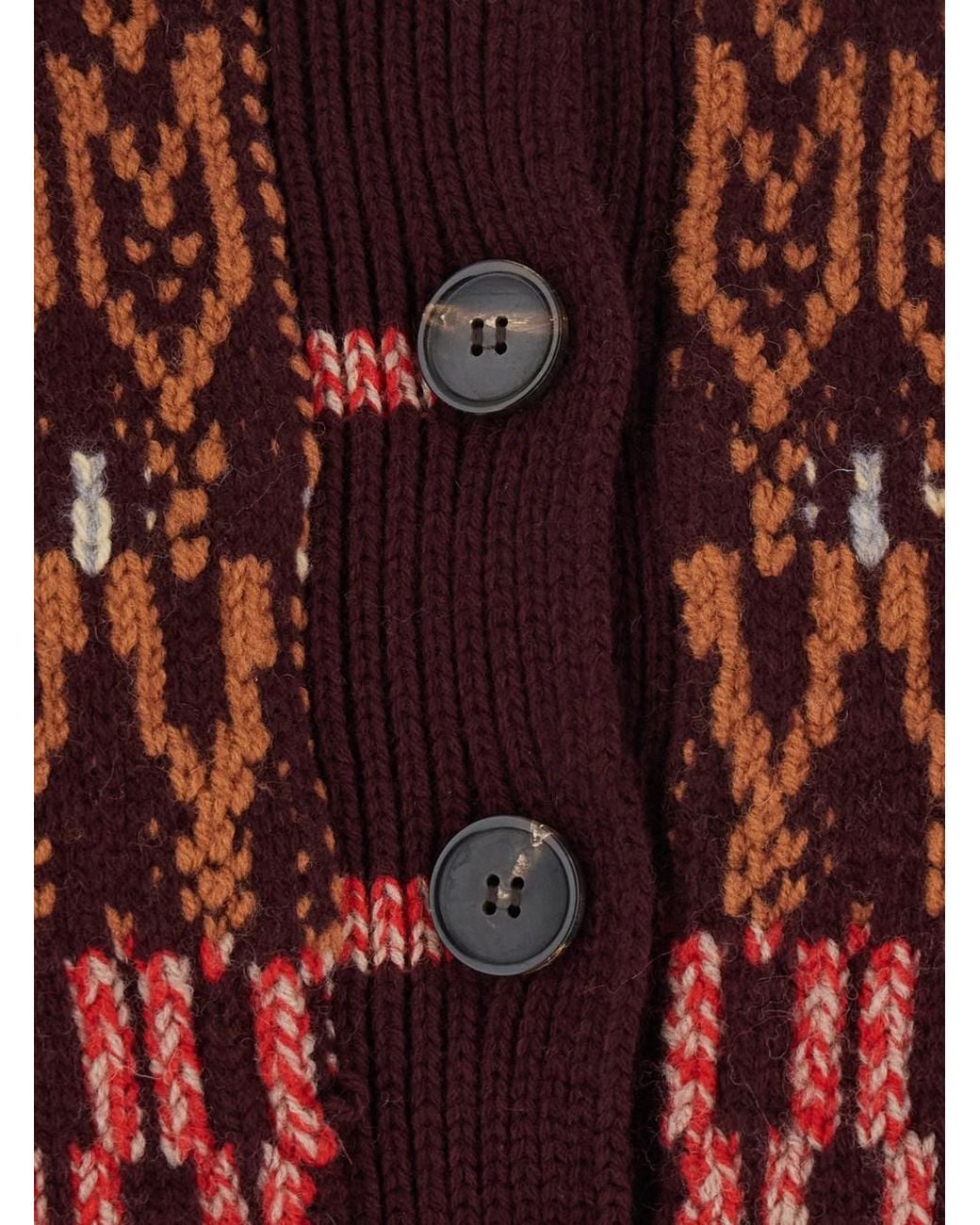 Dries Van Noten Red Teda Cardigan With Long Sleeves