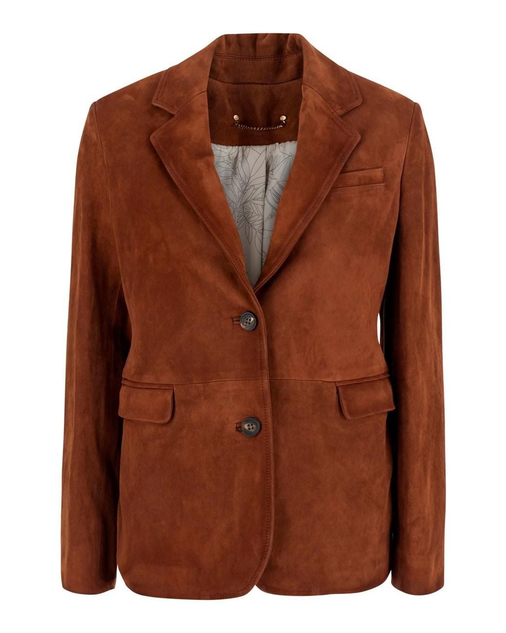 Golden Goose Deluxe Brand Brown Single-Breasted Jacket Suede