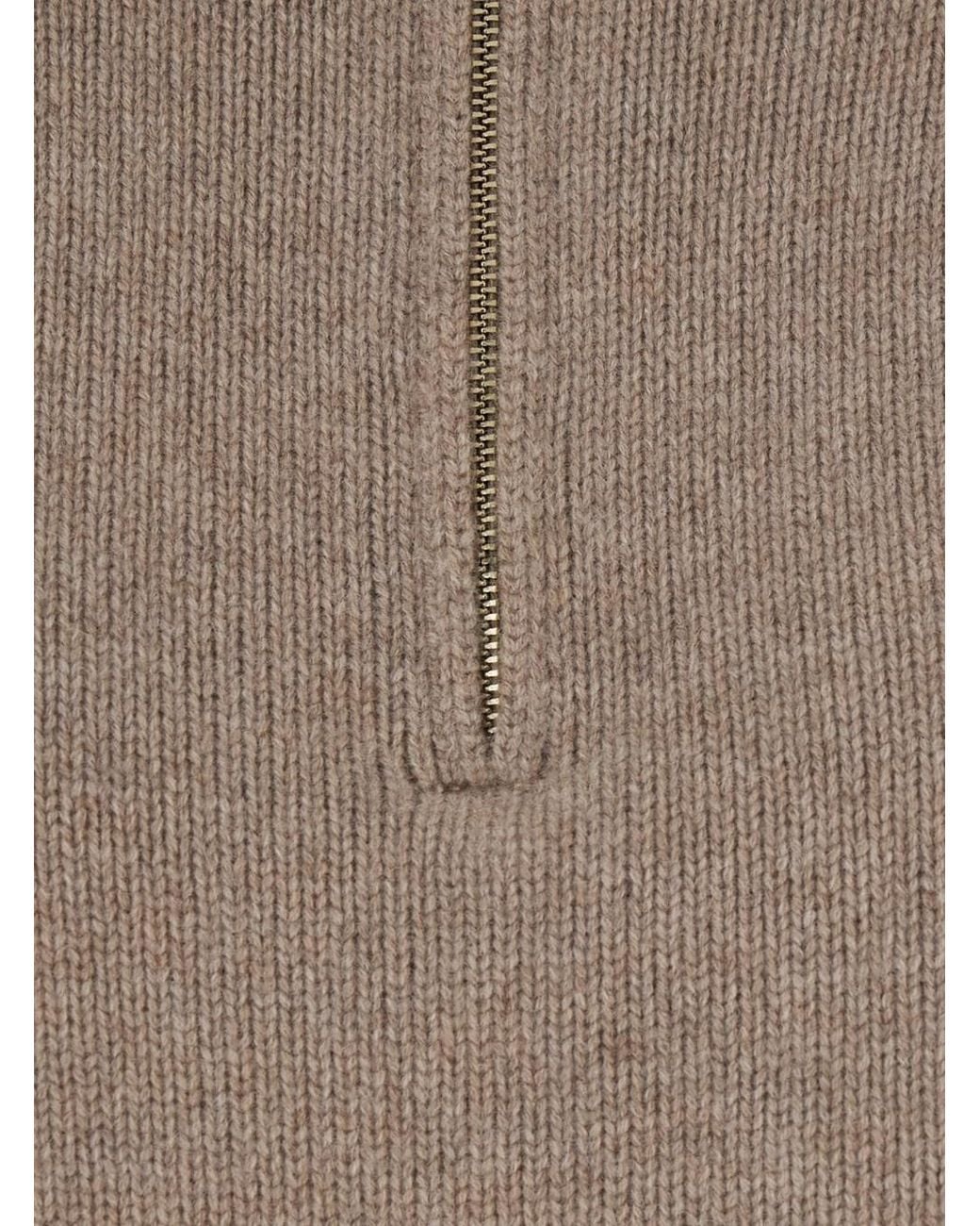 Max Mara Brown Crasso Sweater With V-Neck And Long Sleeves
