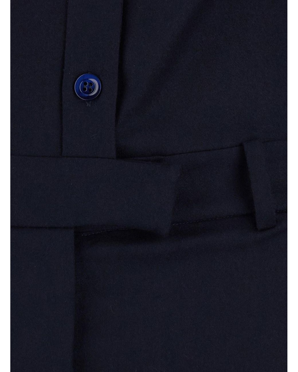 PT Torino Blue Jumpsuit With Classic Collar And Button Closure