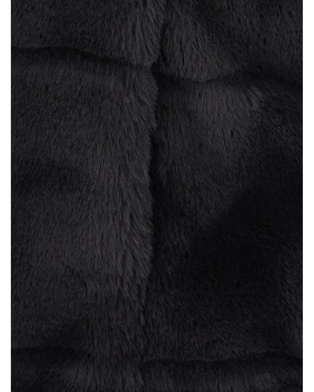 Save The Duck Black Vest Nives Fury Reversible With High Collar And Pockets