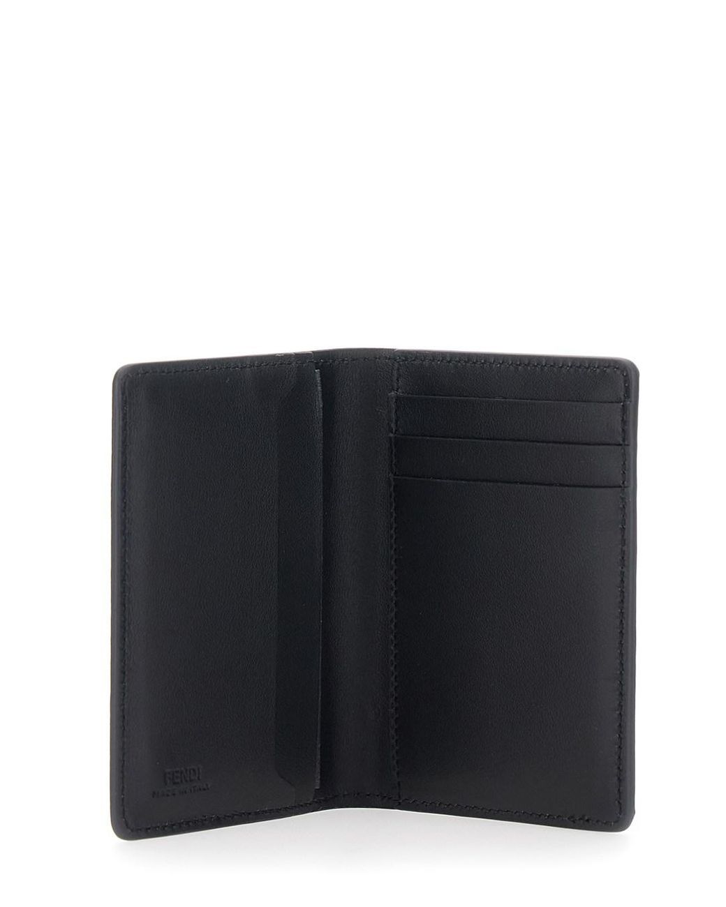 Portacarte Con Placca Logo Ff Sul Fronte E Design Rettangolare I di Fendi in Black da Uomo