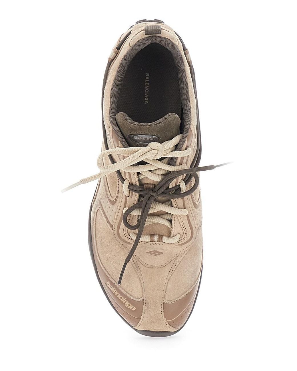 Balenciaga Brown 'Radar' Low Top Sneakers With Logo Patch On The Tongu for men