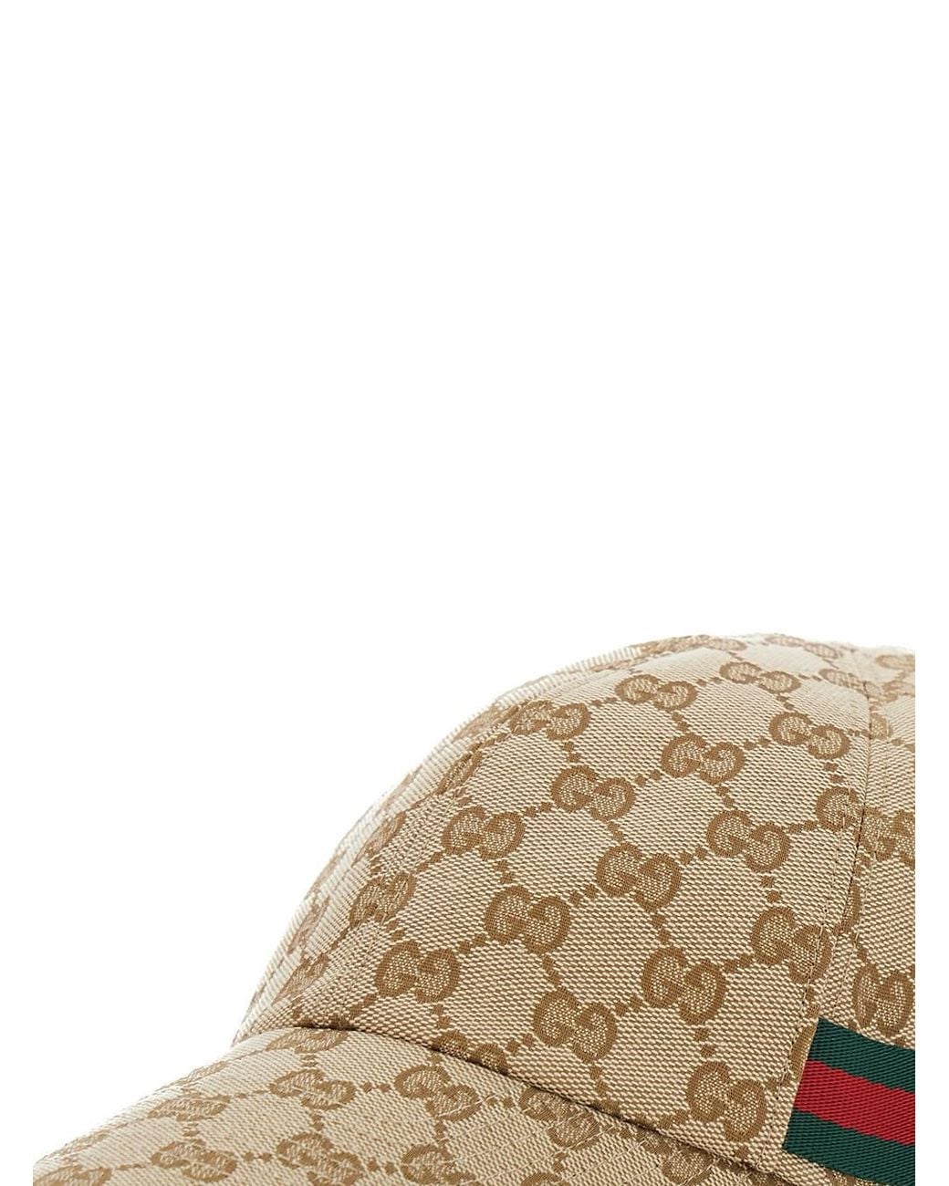 Gucci Natural Baseball Cap With Web Detail On The Side for men