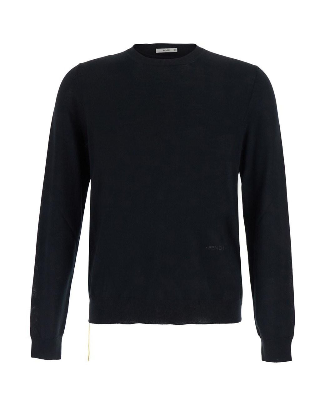 Fendi Blue Look 26 Wool Girocollo for men
